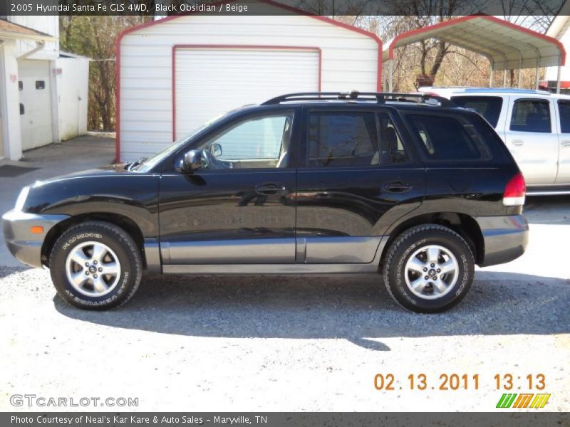 Black Obsidian / Beige 2005 Hyundai Santa Fe GLS 4WD