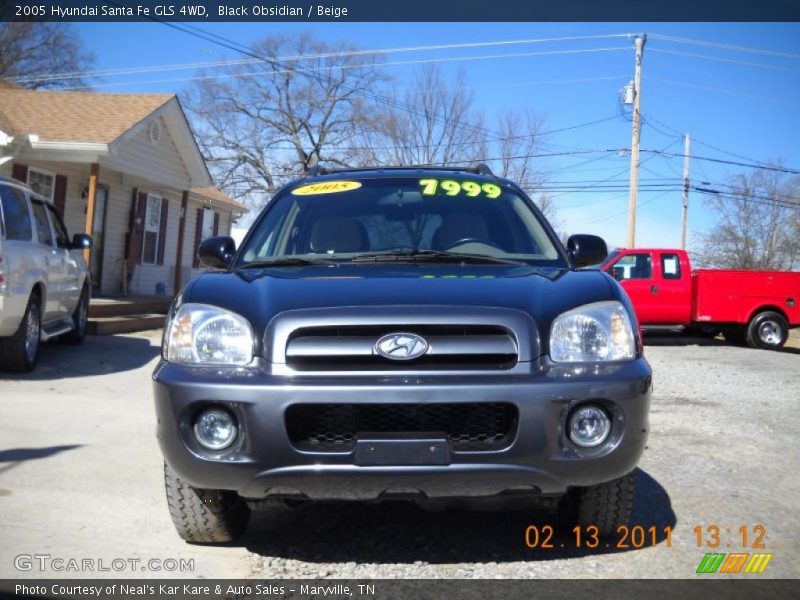 Black Obsidian / Beige 2005 Hyundai Santa Fe GLS 4WD