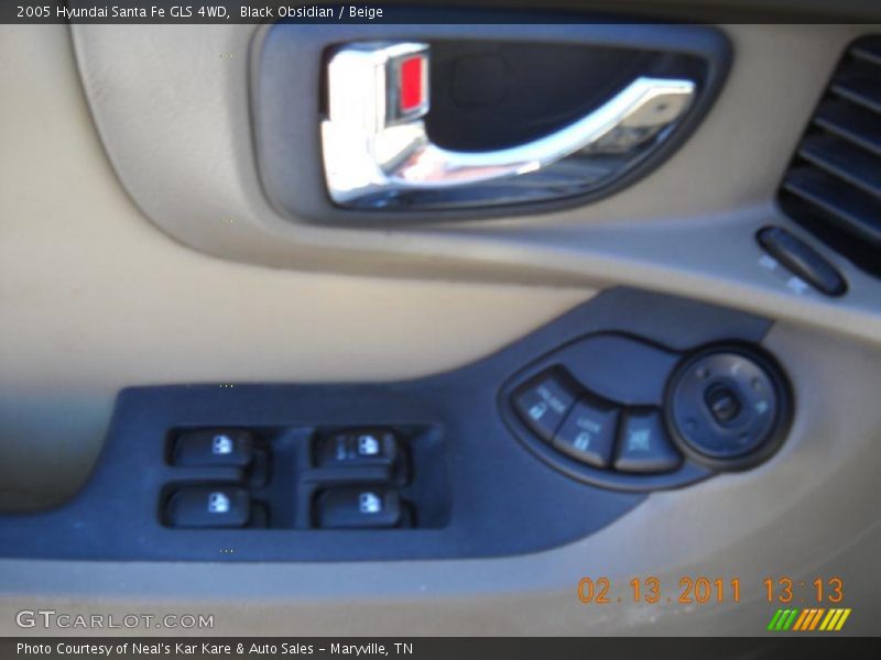 Black Obsidian / Beige 2005 Hyundai Santa Fe GLS 4WD