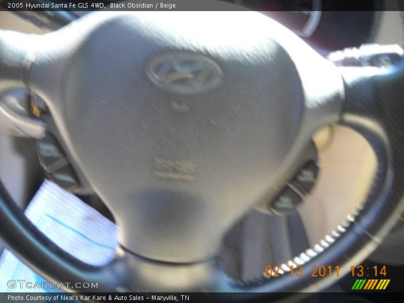 Black Obsidian / Beige 2005 Hyundai Santa Fe GLS 4WD