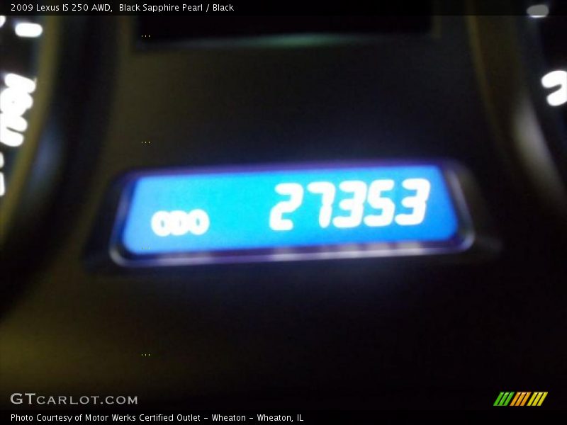 Black Sapphire Pearl / Black 2009 Lexus IS 250 AWD