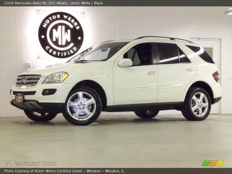 Arctic White / Black 2008 Mercedes-Benz ML 350 4Matic