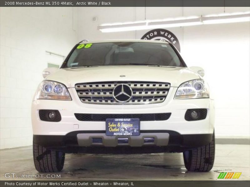 Arctic White / Black 2008 Mercedes-Benz ML 350 4Matic
