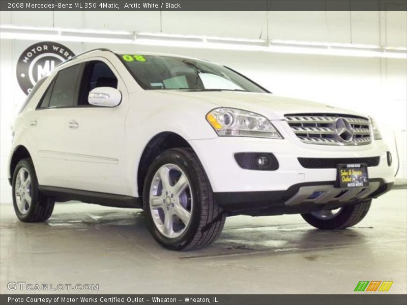 Arctic White / Black 2008 Mercedes-Benz ML 350 4Matic