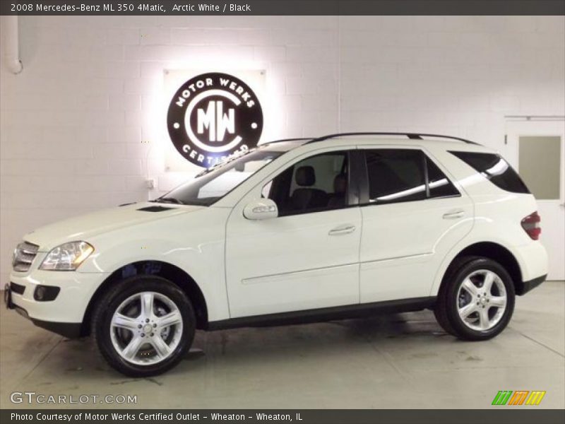 Arctic White / Black 2008 Mercedes-Benz ML 350 4Matic