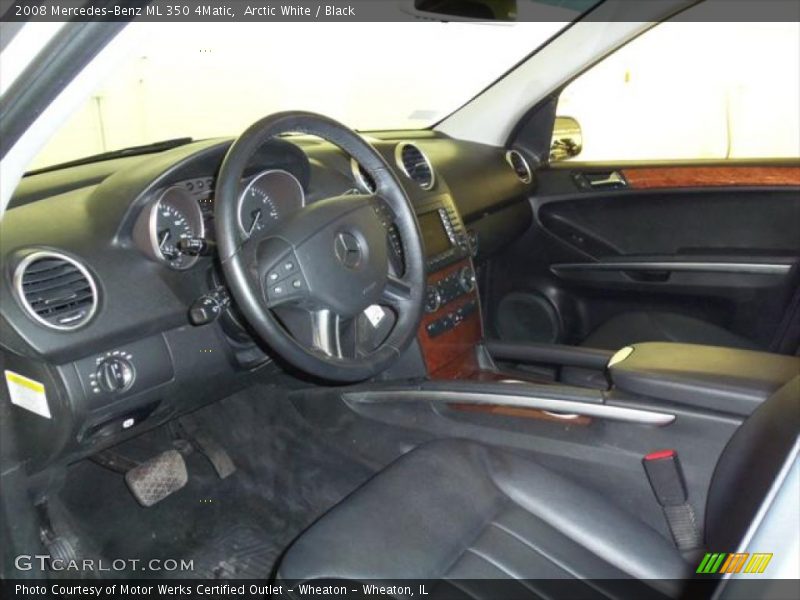 Arctic White / Black 2008 Mercedes-Benz ML 350 4Matic