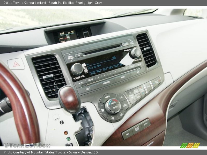 South Pacific Blue Pearl / Light Gray 2011 Toyota Sienna Limited