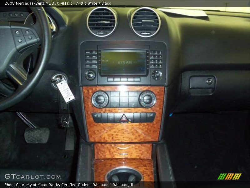 Arctic White / Black 2008 Mercedes-Benz ML 350 4Matic