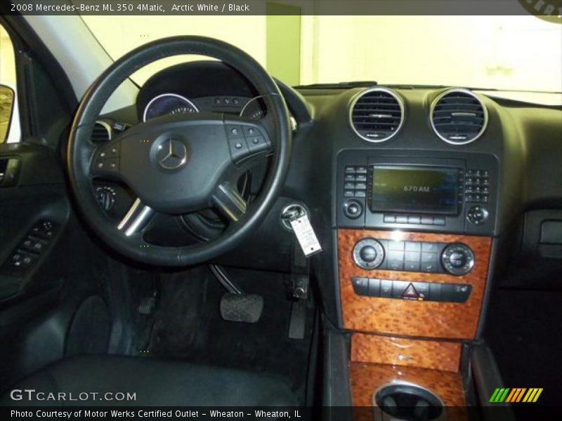 Arctic White / Black 2008 Mercedes-Benz ML 350 4Matic