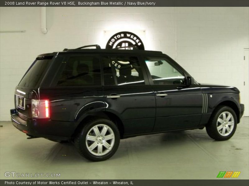 Buckingham Blue Metallic / Navy Blue/Ivory 2008 Land Rover Range Rover V8 HSE