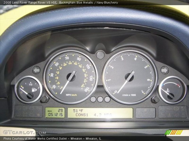  2008 Range Rover V8 HSE V8 HSE Gauges