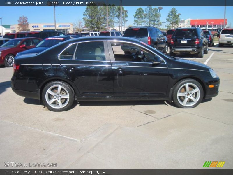 Black / Pure Beige 2008 Volkswagen Jetta SE Sedan