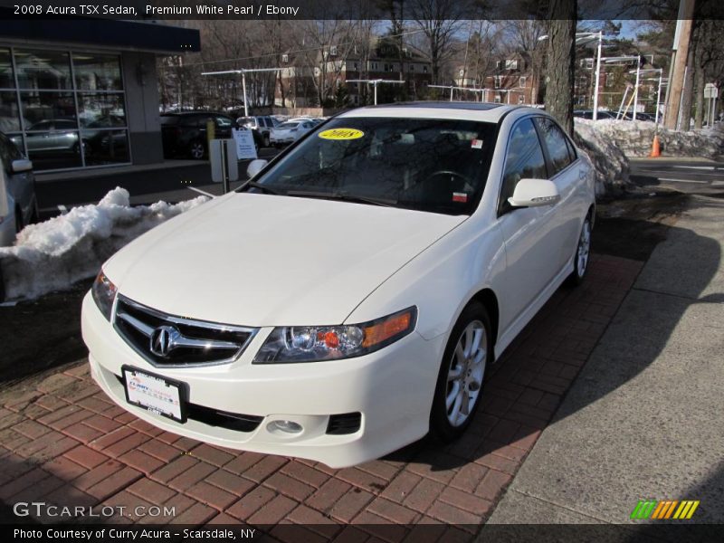 Premium White Pearl / Ebony 2008 Acura TSX Sedan