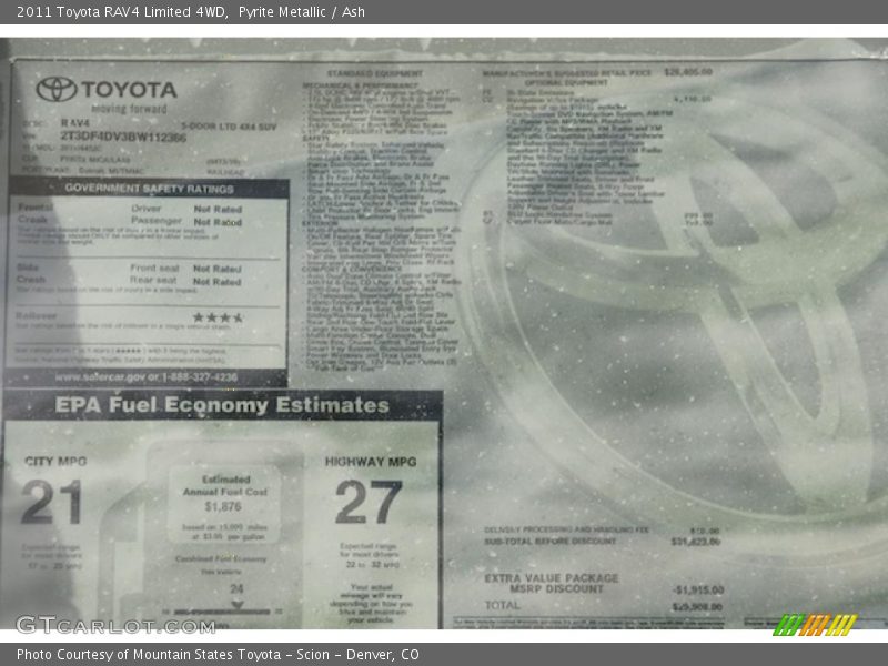 Pyrite Metallic / Ash 2011 Toyota RAV4 Limited 4WD