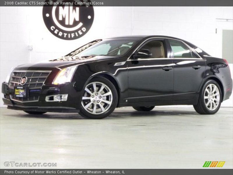 Black Raven / Cashmere/Cocoa 2008 Cadillac CTS Sedan