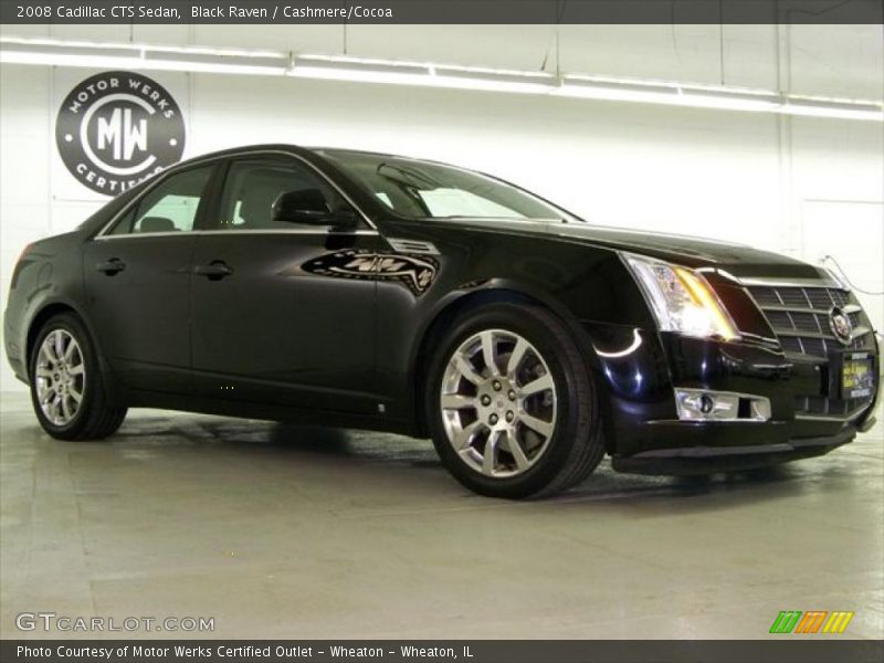 Black Raven / Cashmere/Cocoa 2008 Cadillac CTS Sedan