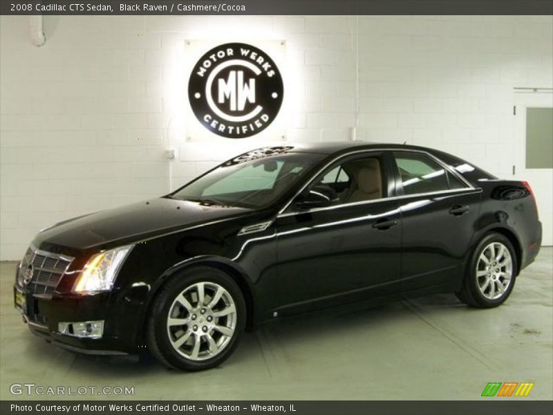 Black Raven / Cashmere/Cocoa 2008 Cadillac CTS Sedan