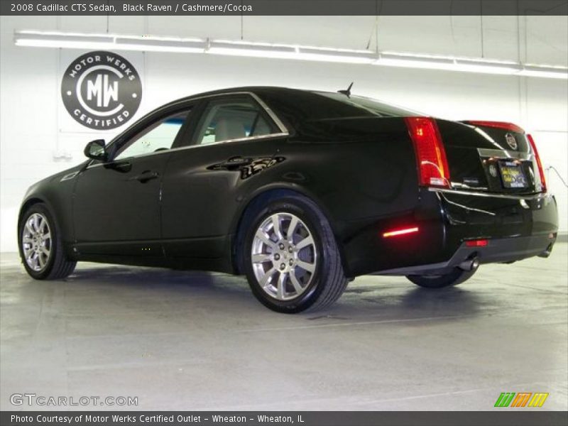 Black Raven / Cashmere/Cocoa 2008 Cadillac CTS Sedan