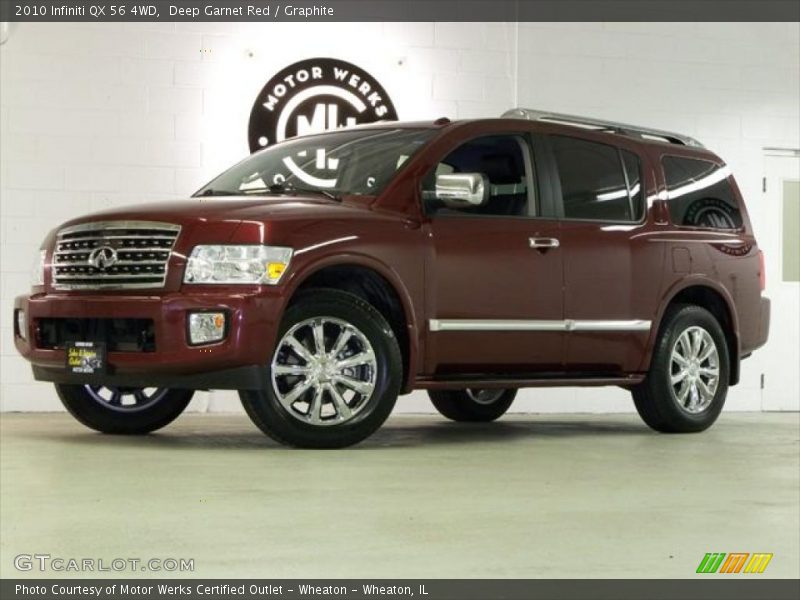 Deep Garnet Red / Graphite 2010 Infiniti QX 56 4WD