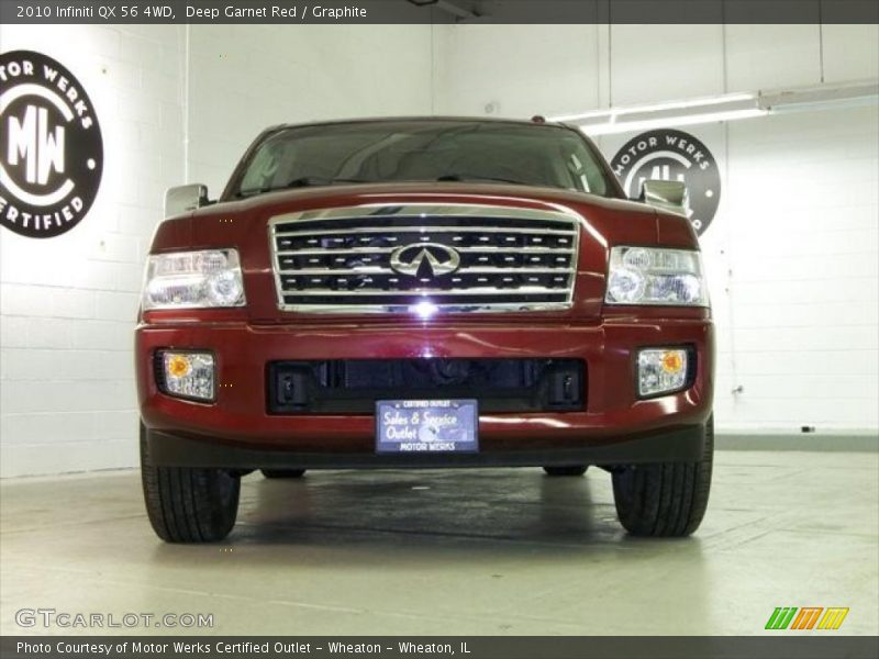 Deep Garnet Red / Graphite 2010 Infiniti QX 56 4WD