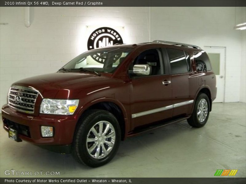 Deep Garnet Red / Graphite 2010 Infiniti QX 56 4WD