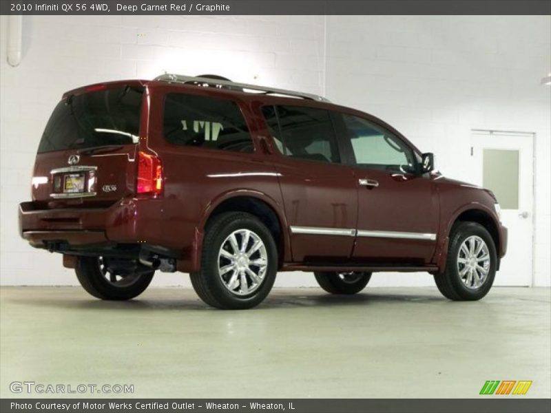 Deep Garnet Red / Graphite 2010 Infiniti QX 56 4WD