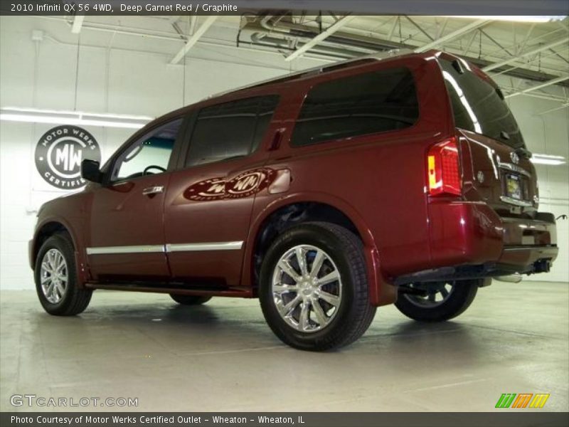 Deep Garnet Red / Graphite 2010 Infiniti QX 56 4WD