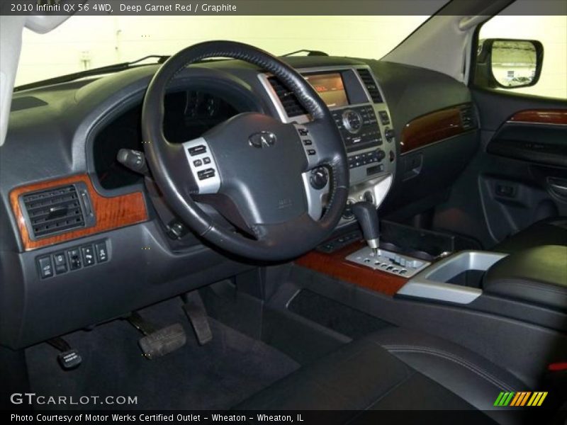 Deep Garnet Red / Graphite 2010 Infiniti QX 56 4WD