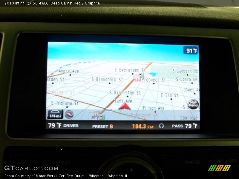 Deep Garnet Red / Graphite 2010 Infiniti QX 56 4WD