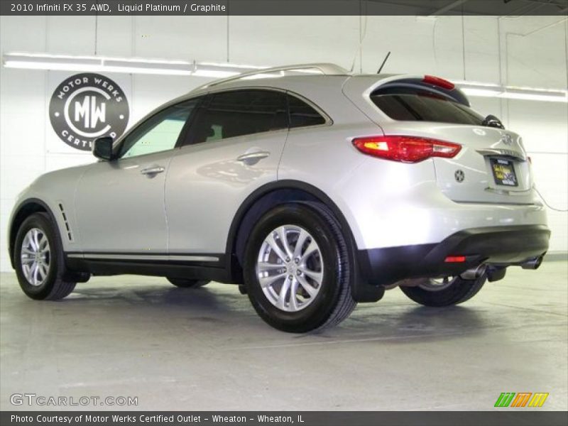 Liquid Platinum / Graphite 2010 Infiniti FX 35 AWD