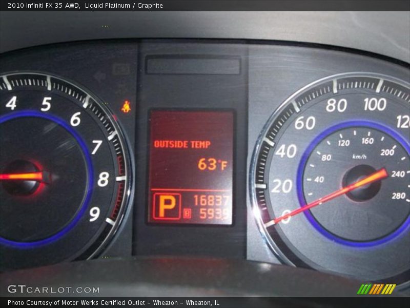 Liquid Platinum / Graphite 2010 Infiniti FX 35 AWD