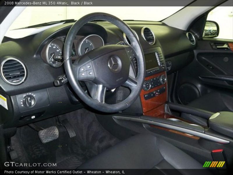 Black / Black 2008 Mercedes-Benz ML 350 4Matic