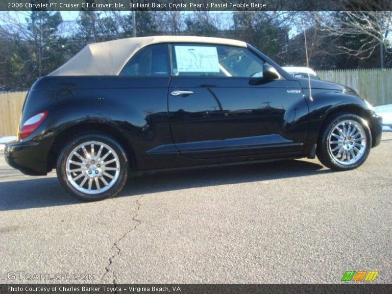 Brilliant Black Crystal Pearl / Pastel Pebble Beige 2006 Chrysler PT Cruiser GT Convertible