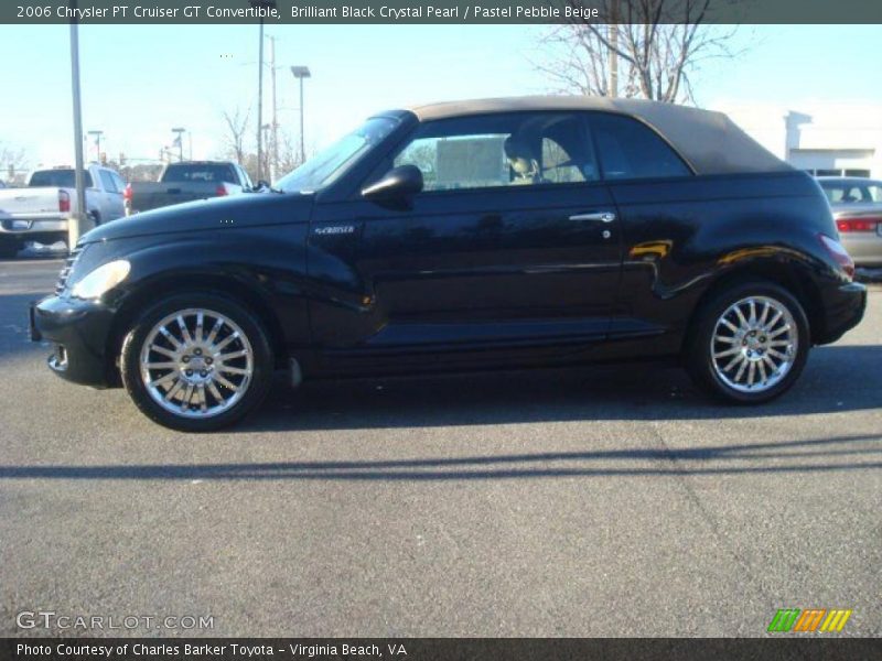 Brilliant Black Crystal Pearl / Pastel Pebble Beige 2006 Chrysler PT Cruiser GT Convertible