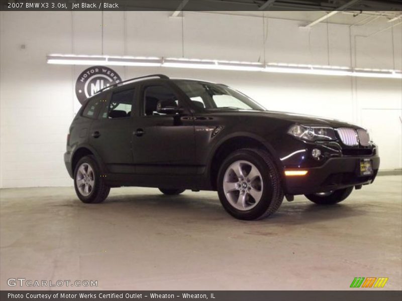 Jet Black / Black 2007 BMW X3 3.0si