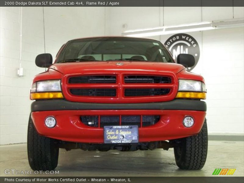 Flame Red / Agate 2000 Dodge Dakota SLT Extended Cab 4x4