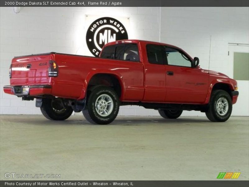 Flame Red / Agate 2000 Dodge Dakota SLT Extended Cab 4x4