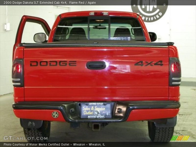 Flame Red / Agate 2000 Dodge Dakota SLT Extended Cab 4x4