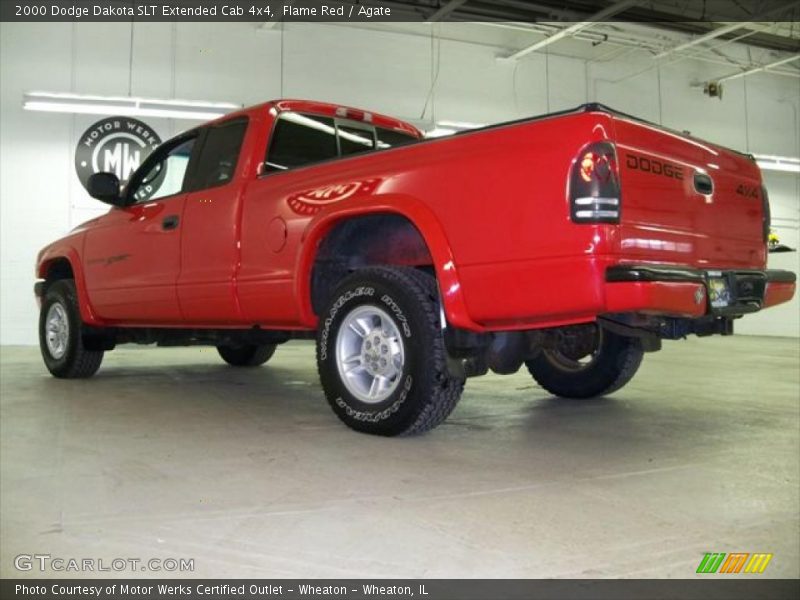 Flame Red / Agate 2000 Dodge Dakota SLT Extended Cab 4x4