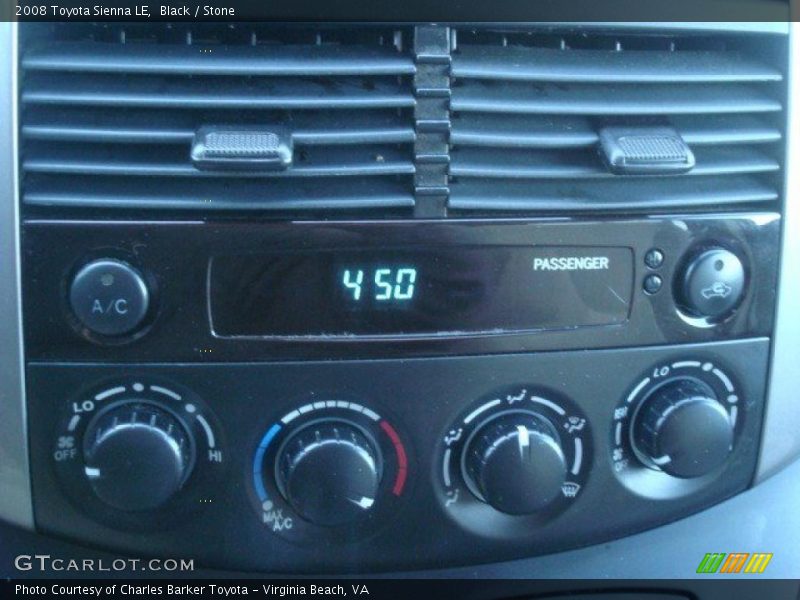 Black / Stone 2008 Toyota Sienna LE
