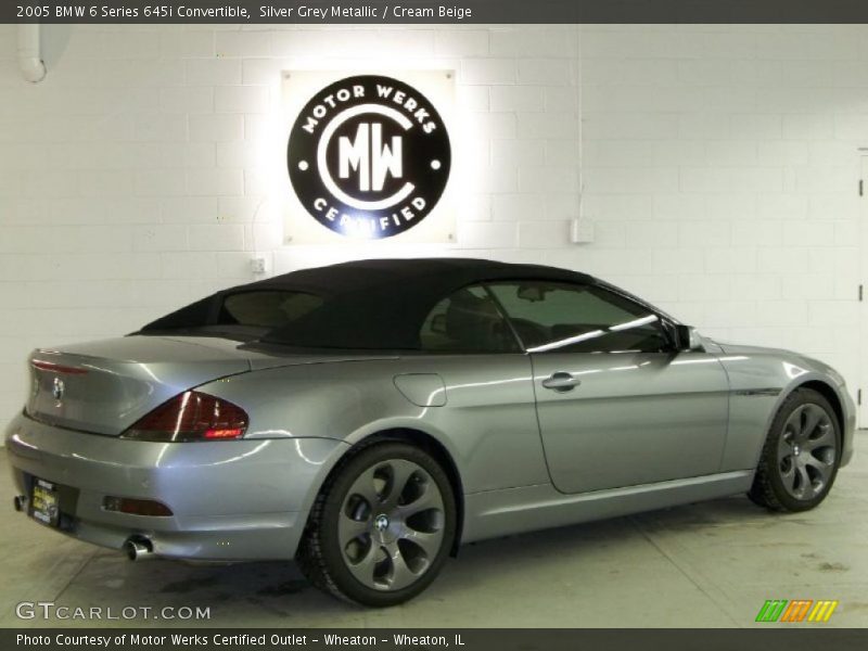 Silver Grey Metallic / Cream Beige 2005 BMW 6 Series 645i Convertible