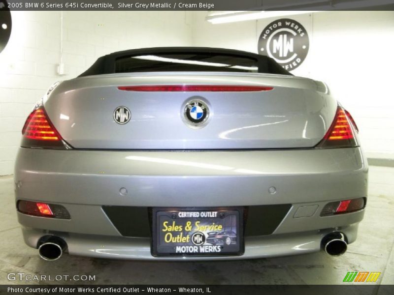 Silver Grey Metallic / Cream Beige 2005 BMW 6 Series 645i Convertible