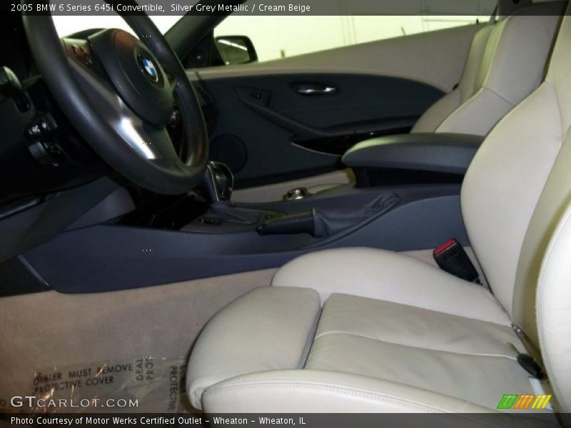 Silver Grey Metallic / Cream Beige 2005 BMW 6 Series 645i Convertible