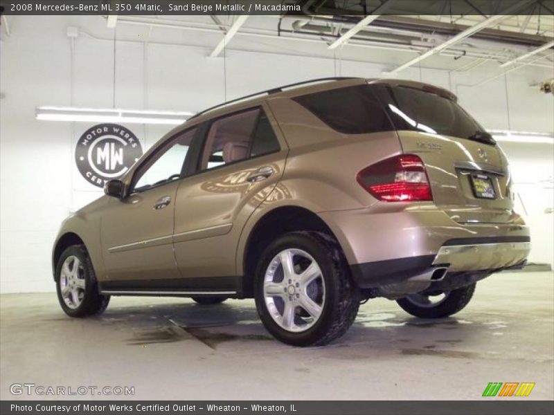 Sand Beige Metallic / Macadamia 2008 Mercedes-Benz ML 350 4Matic