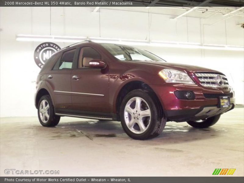 Barolo Red Metallic / Macadamia 2008 Mercedes-Benz ML 350 4Matic