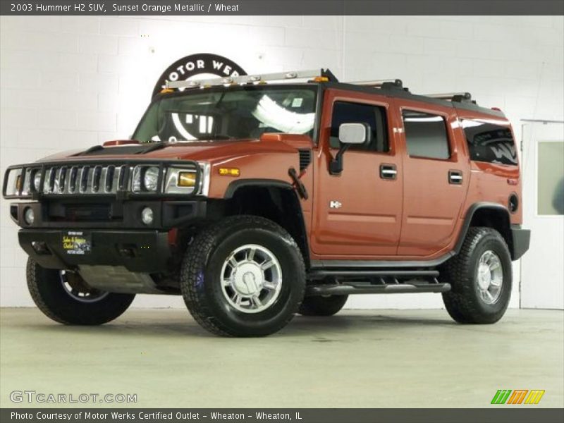 Sunset Orange Metallic / Wheat 2003 Hummer H2 SUV