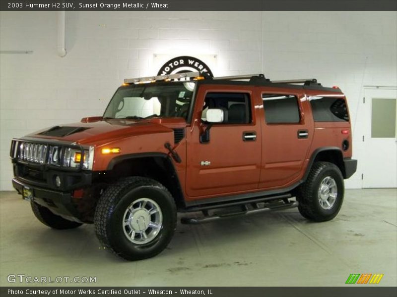 Sunset Orange Metallic / Wheat 2003 Hummer H2 SUV