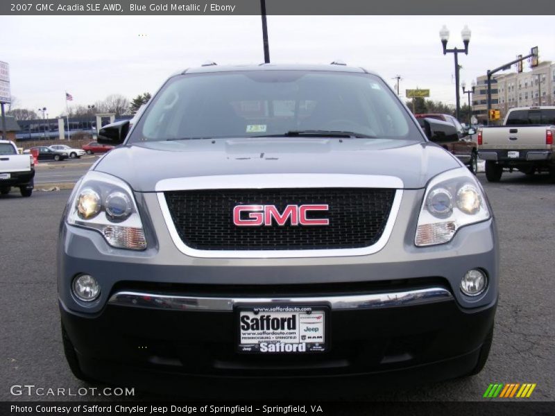 Blue Gold Metallic / Ebony 2007 GMC Acadia SLE AWD