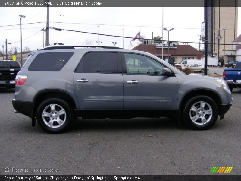 Blue Gold Metallic / Ebony 2007 GMC Acadia SLE AWD