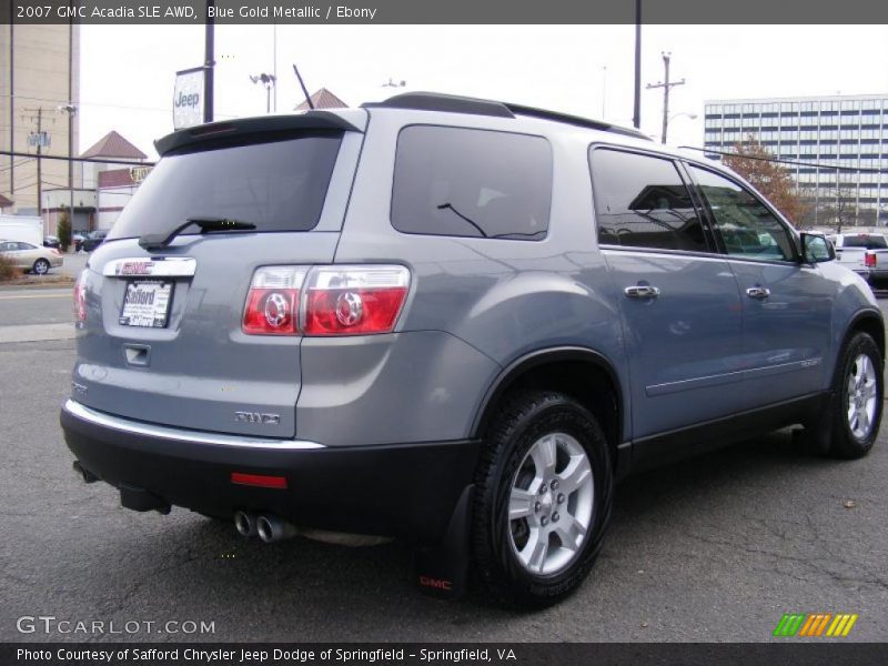 Blue Gold Metallic / Ebony 2007 GMC Acadia SLE AWD